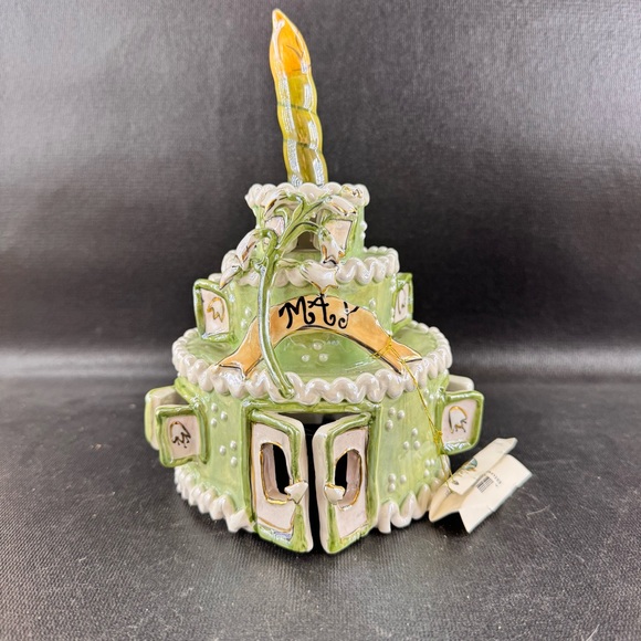 Blue Sky Clayworks Other - Blue Sky Clayworks "May" Birthday Cake Candle House Designed By Heather Goldminc